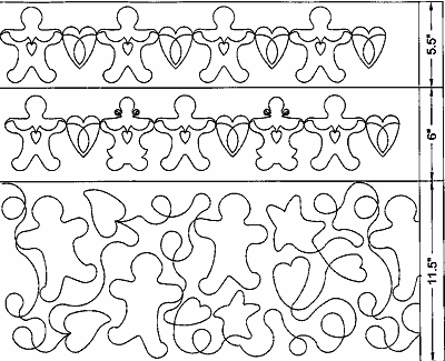 Gingerbread Boys with Hearts &amp; Stars DBD-GB-1