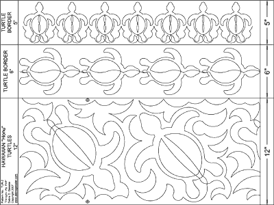 Hawaiian Honu is an continuous line pattern that consist of 3 patterns