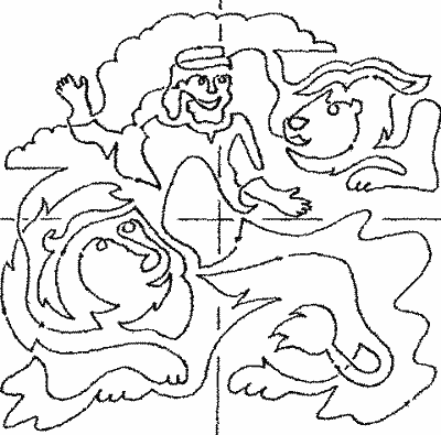 Daniel In Lion's Den Stencil DS-1406