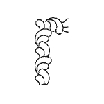 Double Feather Border Stencil-3 1/2" GT-EK27