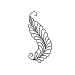 Georgian Feather Stencil - 4 1/2" x 9 1/2" HMFG-30338