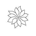 Poinsettia Stencil - 7" HMFG-POINSETTIA