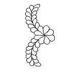Feather Flower Swag-4 1/4" HMFG-30426