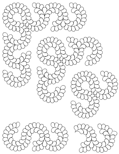 Swirled Feathered Border with Corner - Computerized LAU-SFBC