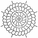 Double Feather Wreath Stencil LAU-WS-10