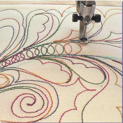 Free Feather Quilting Design